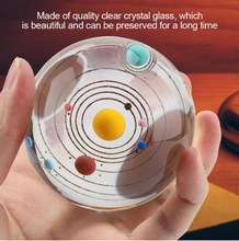 Load image into Gallery viewer, Transparent Solar System Crystal Ball Engraved Craft